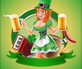 St Patrick Day labels design vectors 01