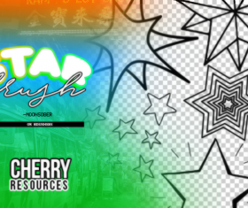 Star photoshop brushes set
