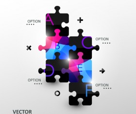 Statistick puzzle infographic vectors 05