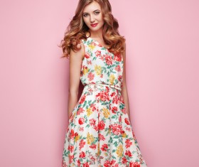 Summer fashion floral dress Stock Photo 11