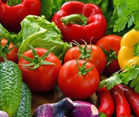 Summer fresh organic vegetables fruits Stock Photo 02