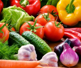 Summer fresh organic vegetables fruits Stock Photo 03