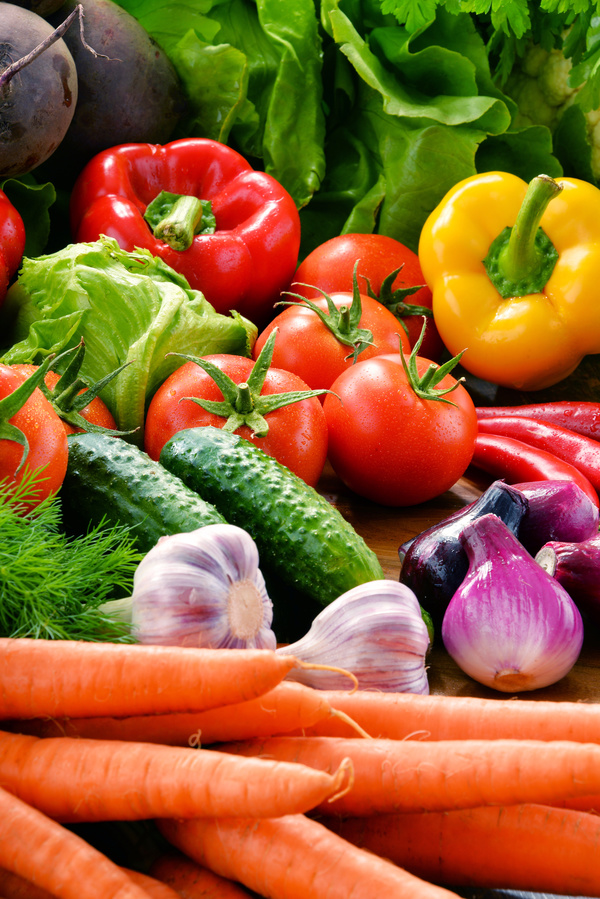 Summer fresh organic vegetables fruits Stock Photo 03