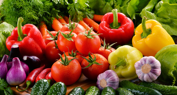 Summer fresh organic vegetables fruits Stock Photo 05