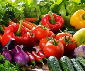 Summer fresh organic vegetables fruits Stock Photo 06