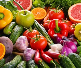 Summer fresh organic vegetables fruits Stock Photo 10