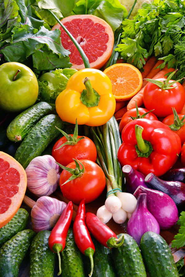 Summer fresh organic vegetables fruits Stock Photo 11
