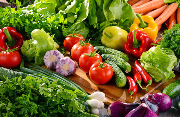 Summer fresh organic vegetables fruits Stock Photo 12