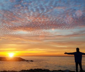 Sunrise and sunset beautiful natural landscape Stock Photo 16