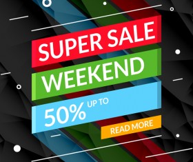 Super sale modern background vector