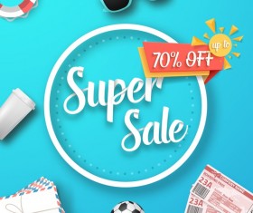 Supper sale discount background vector