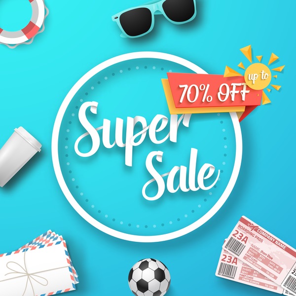 Supper sale discount background vector