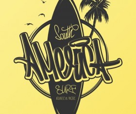 Surf logo design vector