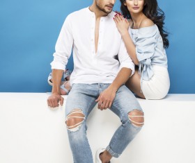 Sweet couple taking a photo Stock Photo 07