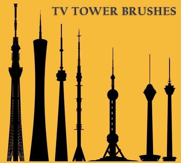 TV Tower Photoshop Brushes