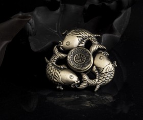 Three fish shape fingertip gyro Stock Photo