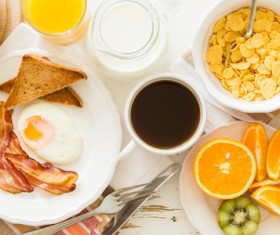 Traditional american breakfast Stock Photo 01