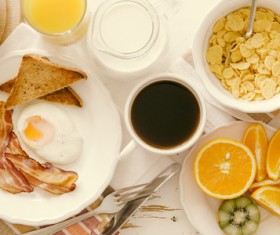 Traditional american breakfast Stock Photo 02