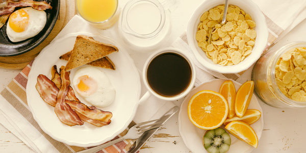 Traditional american breakfast Stock Photo 02