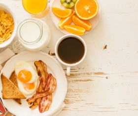 Traditional american breakfast Stock Photo 03