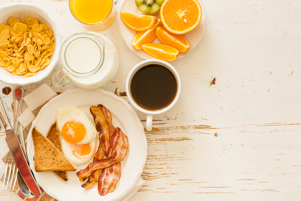 Traditional american breakfast Stock Photo 03 free download