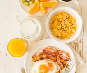 Traditional american breakfast Stock Photo 04