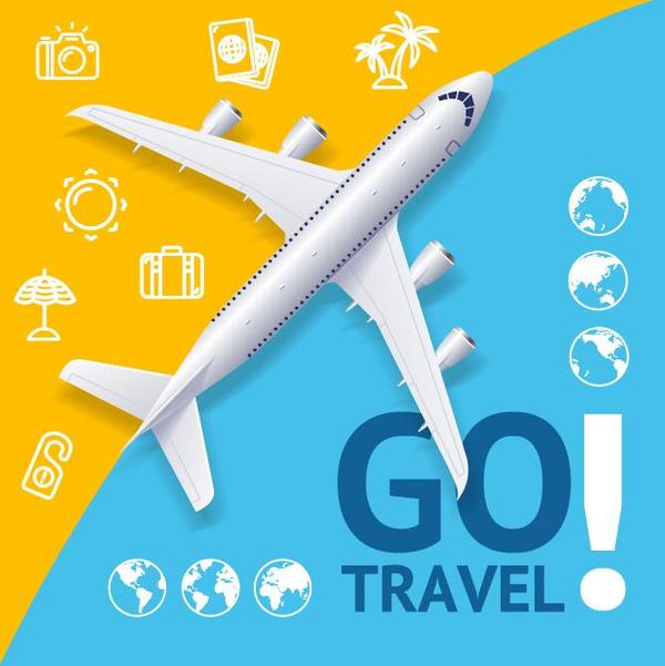 Travel poster template design vector