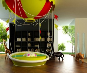 Unique childrens bedroom Stock Photo 04