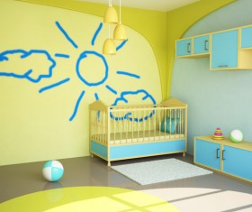 Unique childrens bedroom Stock Photo 07