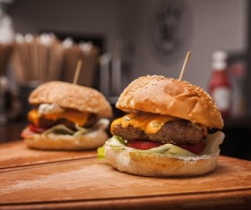 Vegetable steak hamburger Stock Photo