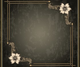 Vintage background with decor frame vectors 02