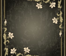 Vintage background with decor frame vectors 07