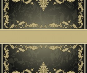 Vintage background with decor frame vectors 08