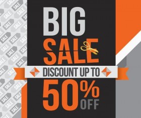 Vintage big sale discount background vector