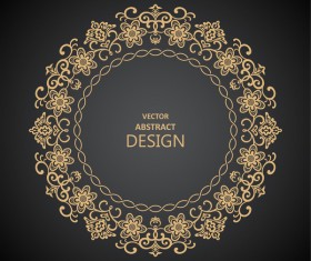 Vintage frame decor design vector 01