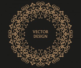 Vintage frame decor design vector 03