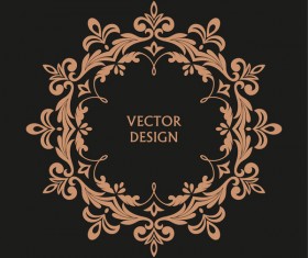 Vintage frame decor design vector 05