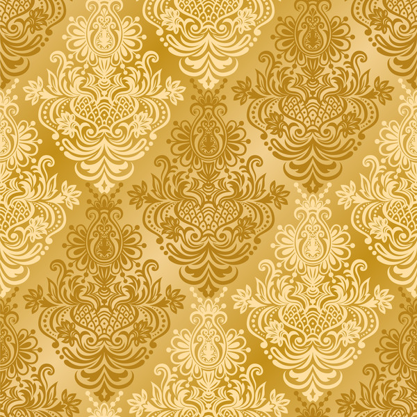 Vintage seamless background. Seamless wallpaper vector 01