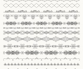 Vintage seamless calligraphic borders vector 02