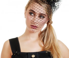 Wearing veil woman Stock Photo