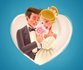 Wedding card design vectors 01