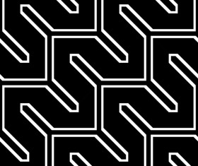 White with black seamless pattern abstract vector 04