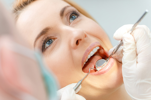 Woman doing dental care Stock Photo 04