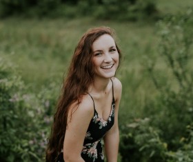 Woman photographing in the wild Stock Photo