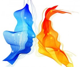 abstraction background with kiss vector