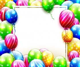 Birthday elephant with balloons vector free download