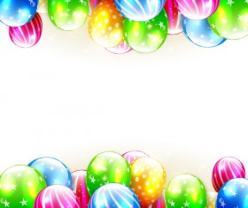 birthday top down balloon with white vector