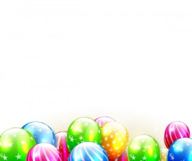 birthday white card with balloon vector