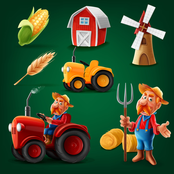 farm icon set