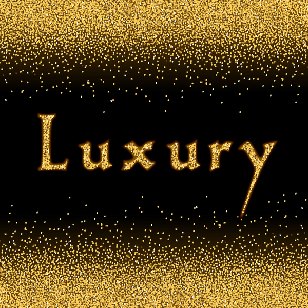 golden particles luxury background vector